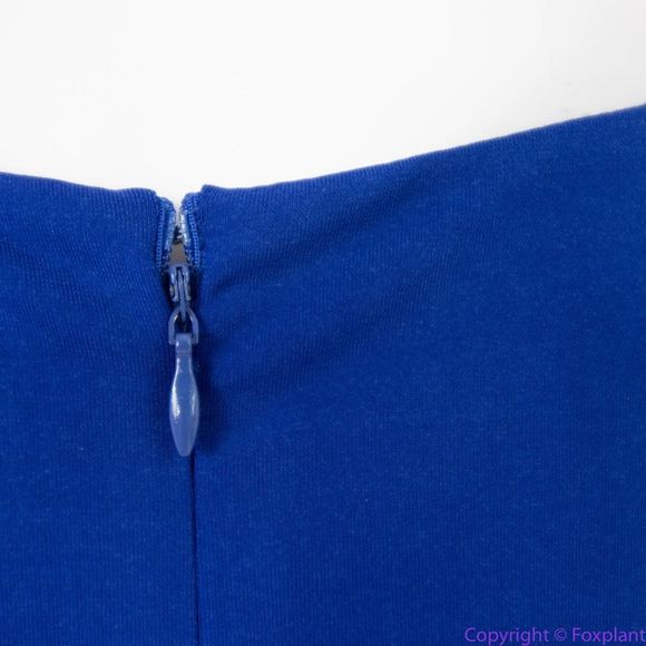 NEW Eloquii royal blue sleeveless ruched bodycon dress, size 22 - Picture 8 of 16